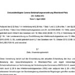 Dreiunddreißigste Corona-Bekämpfungsverordnung Rheinland-Pfalz